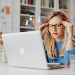 working woman in pain